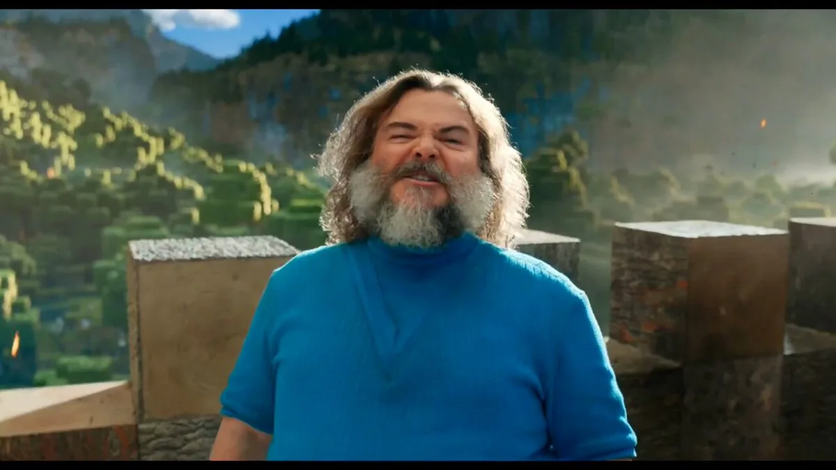the minecraft movie trailers but only when jack black says something from the game verbatim