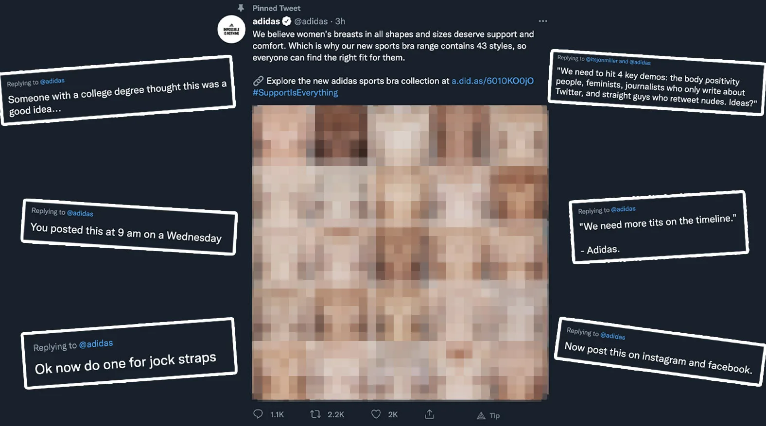 Adidas Sports Bra Boobs Tweet | Know Your Meme
