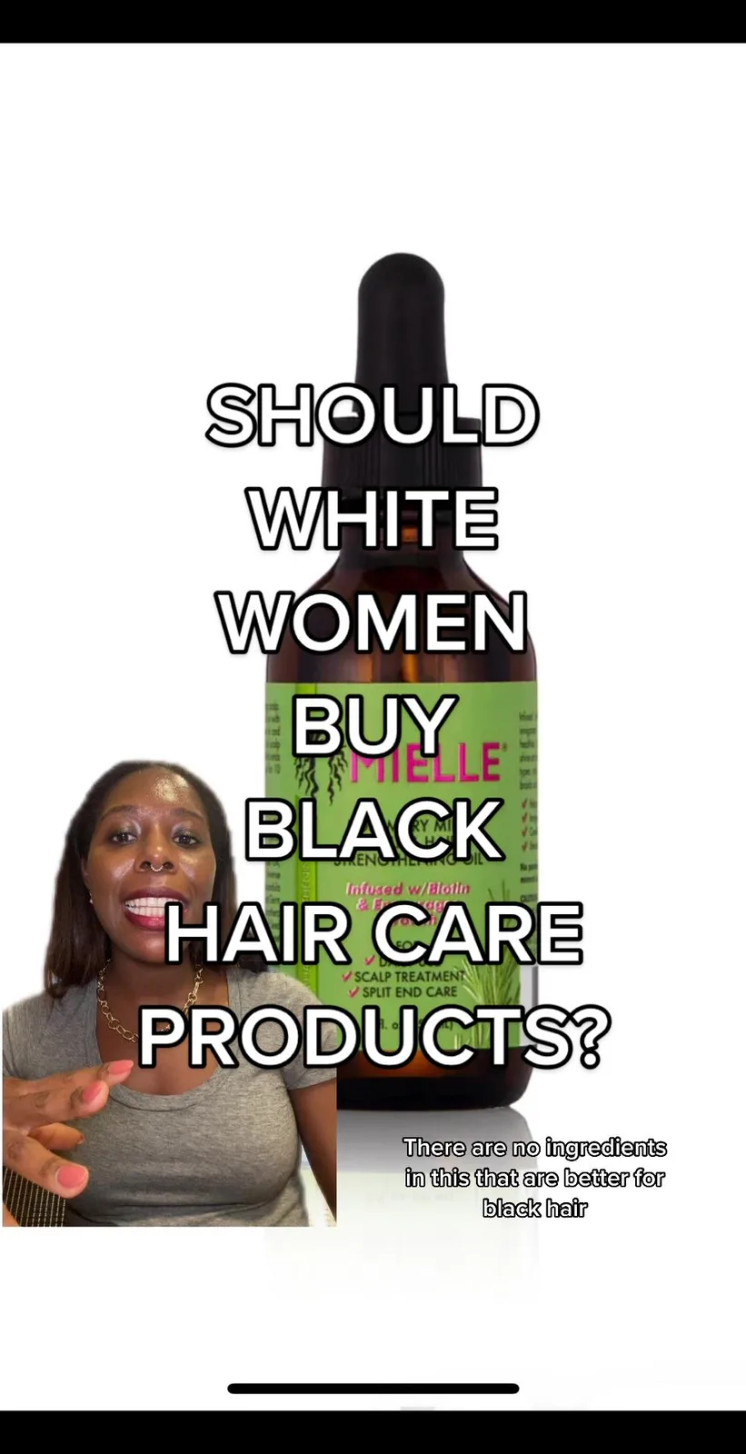 i think having white customers is good for black-owned businesses — just as long as they don’t forget about their black customers #mielleorganics #mielleorganicsrosemarymint…