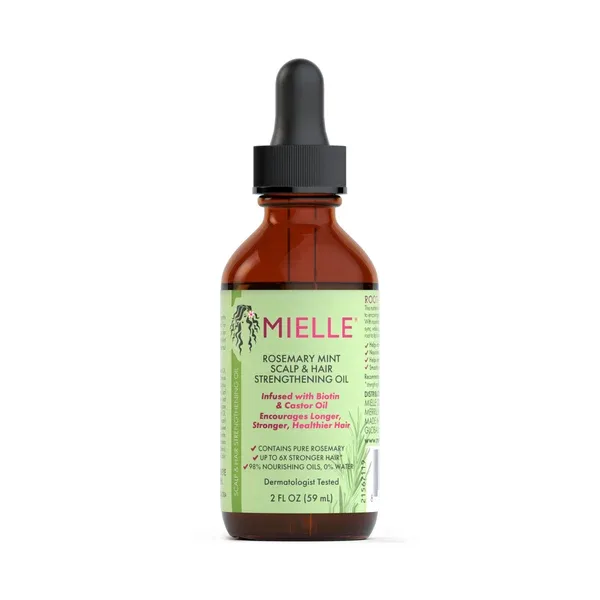 Mielle Rosemary Mint Scalp & Hair Strengthening Oil bottle