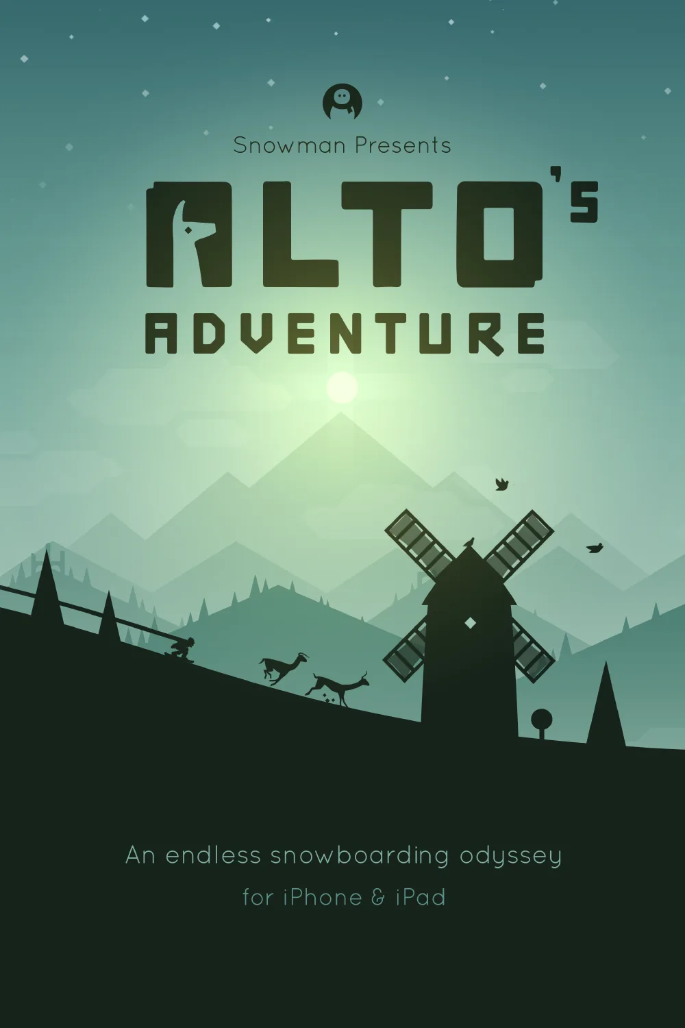 Promotional artwork from indie video game Alto's Adventure