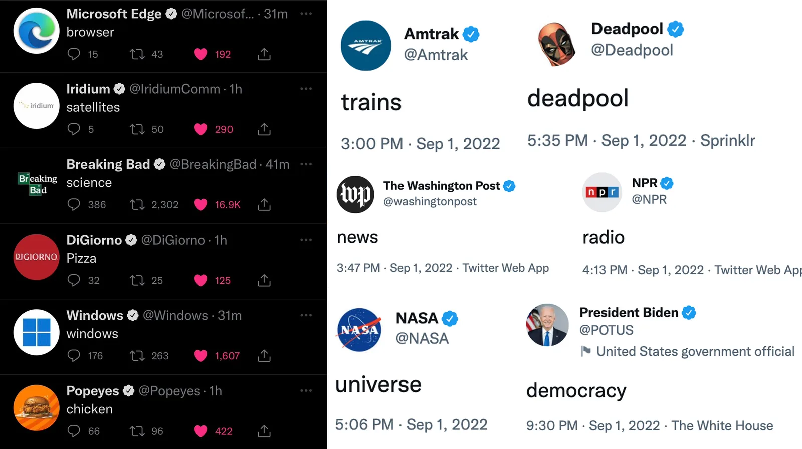 Brands Tweeting One Word | Know Your Meme