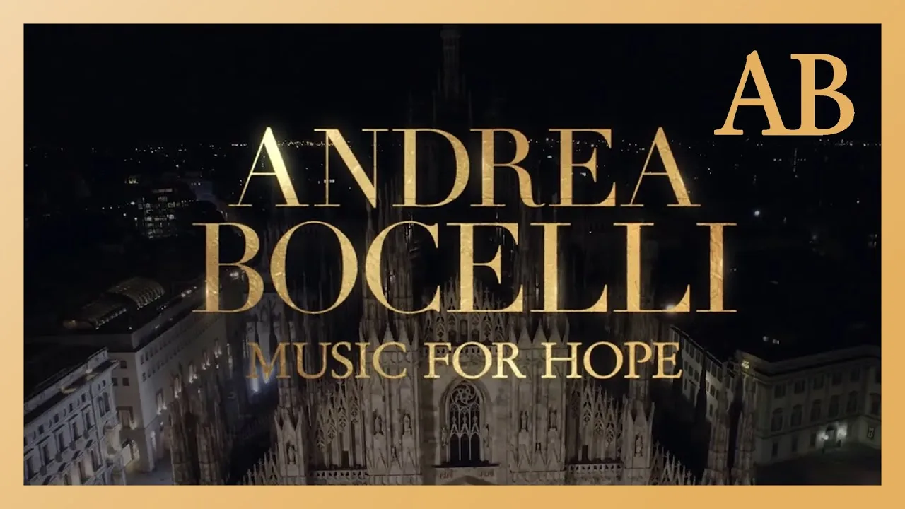 Andrea Bocelli - Music For Hope - LIVE - April 12th 10am LA | 1pm NYC | 6pm UK | 7pm CET