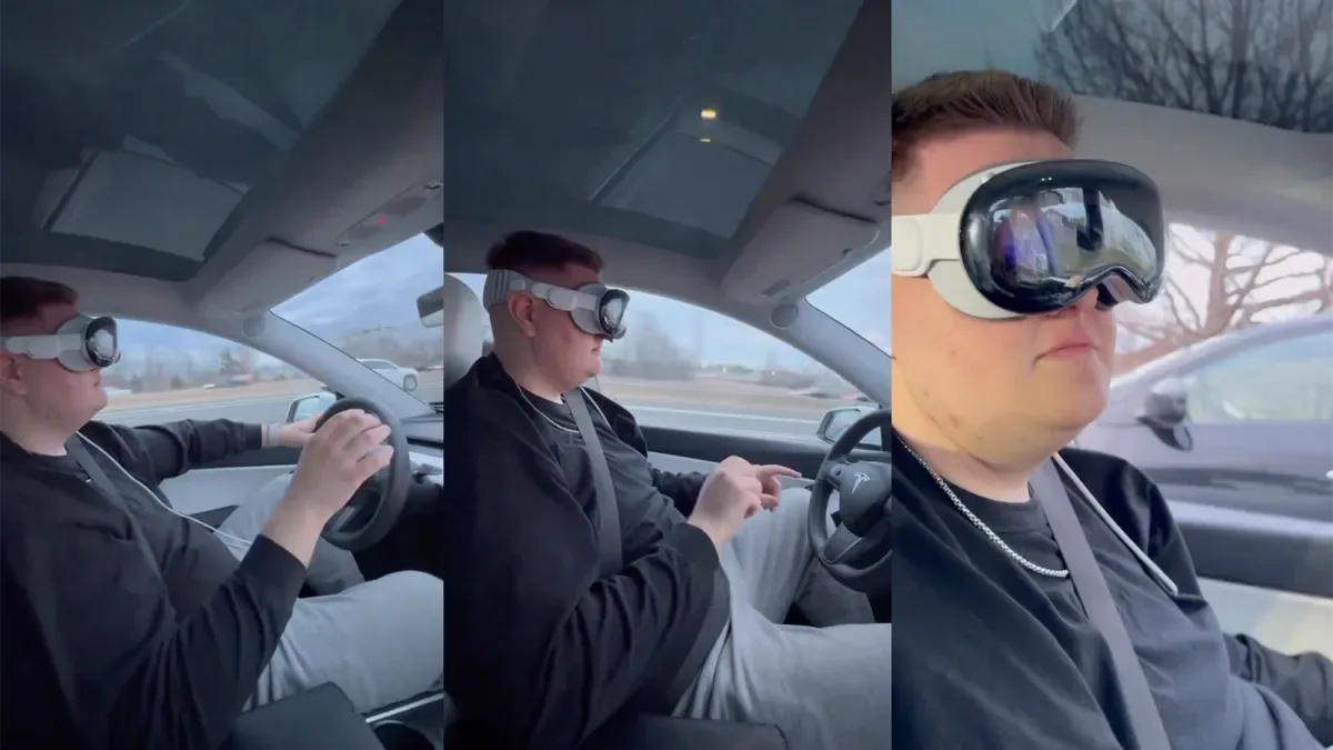 Don't worry, that Tesla driver only wore the Apple Vision Pro for '30-40 seconds'