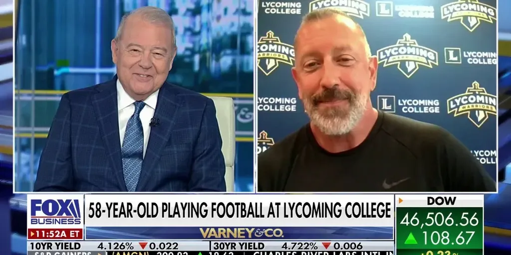 58-year old makes history playing college football at Lycoming College | Fox Business Video