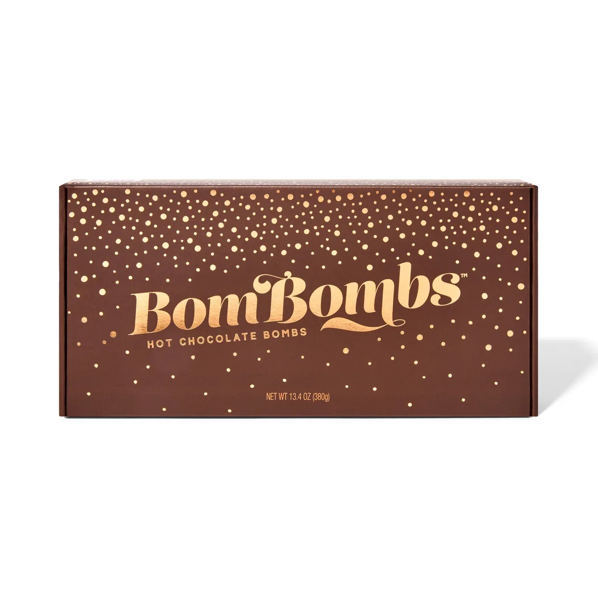 Front of the BomBombs ten-piece hot chocolate bomb gift set.