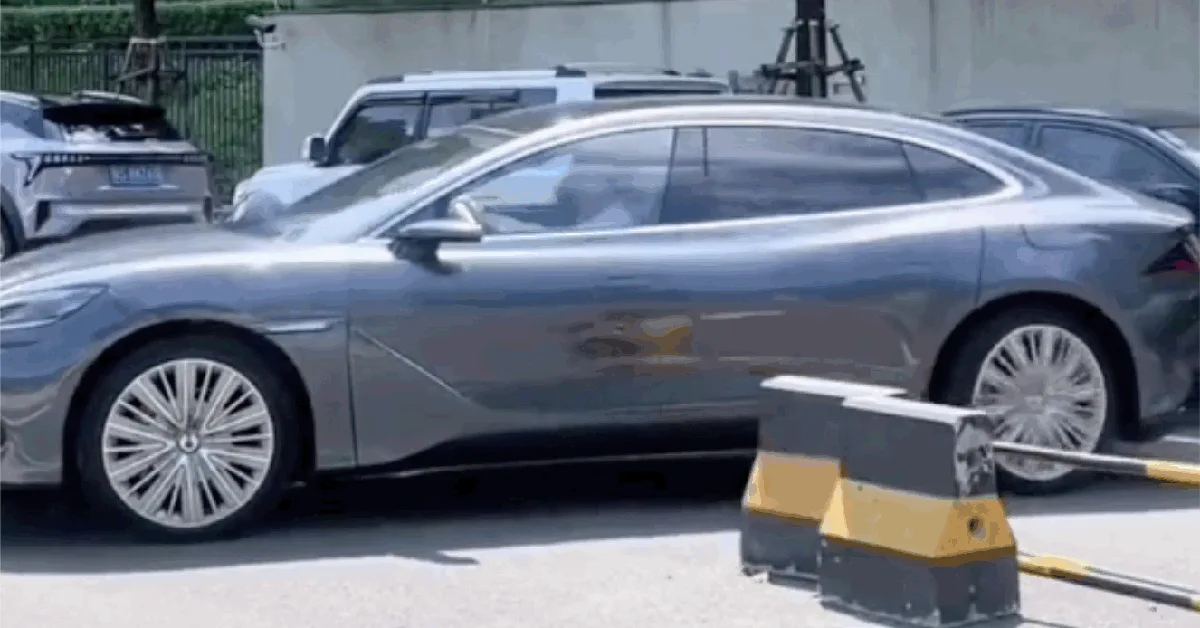 Watch a BYD electric sedan do a full tank turn in a hilariously tight space
