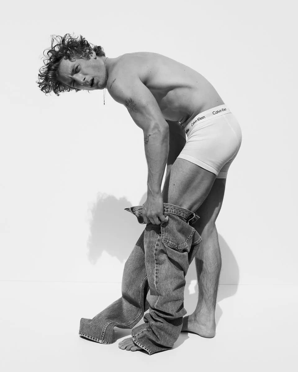 Jeremy Allen White is stripped back in Calvin Klein.