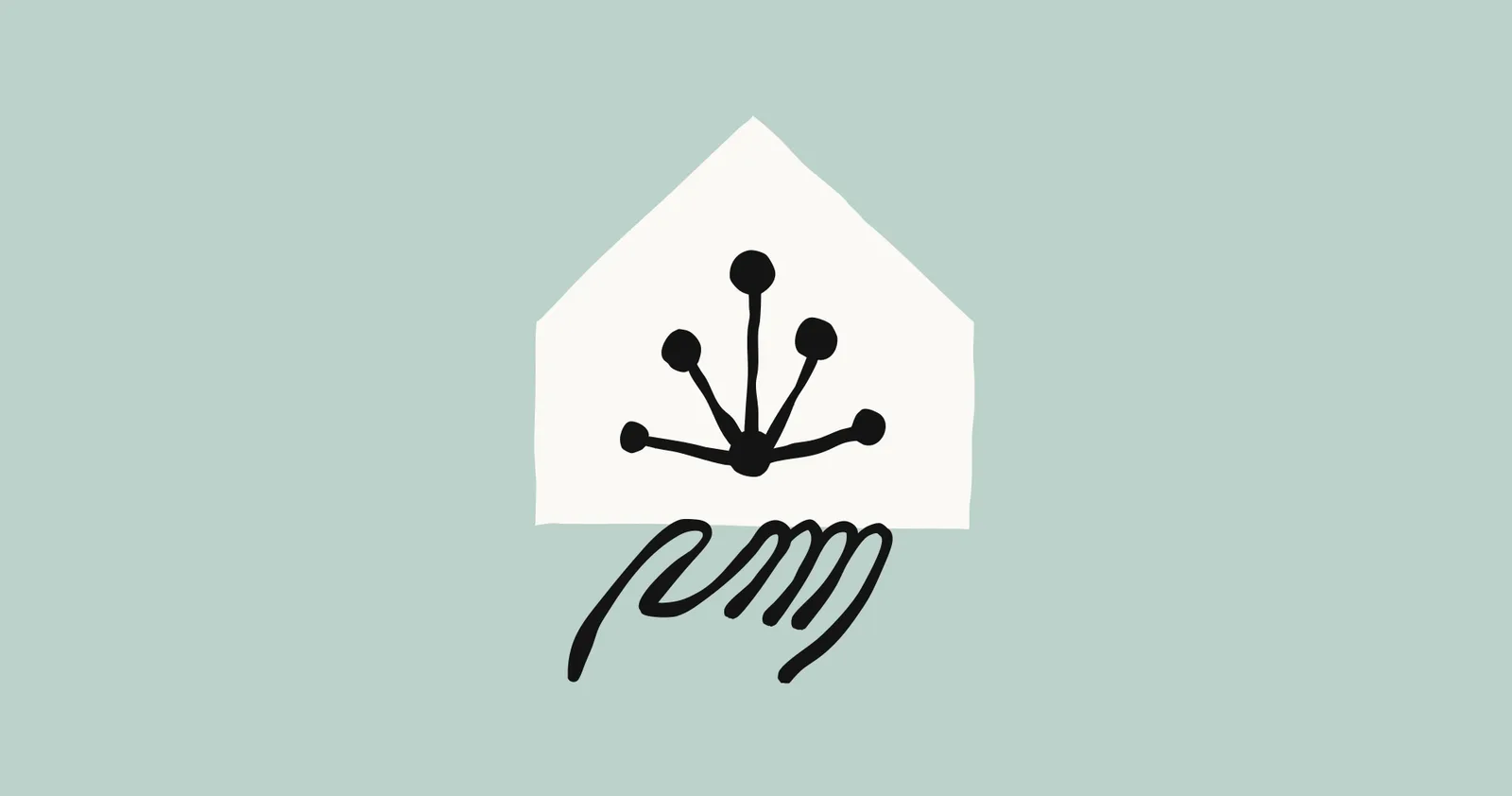 Hand-shaped house with financial symbols and economic details