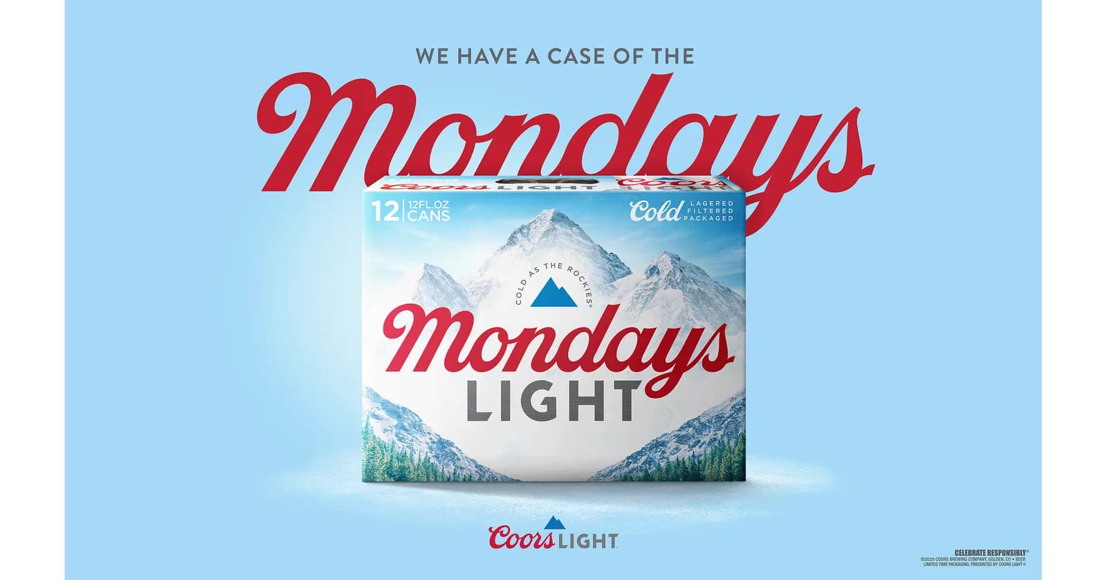 Limited-edition Mondays Light 12-pack packaging.