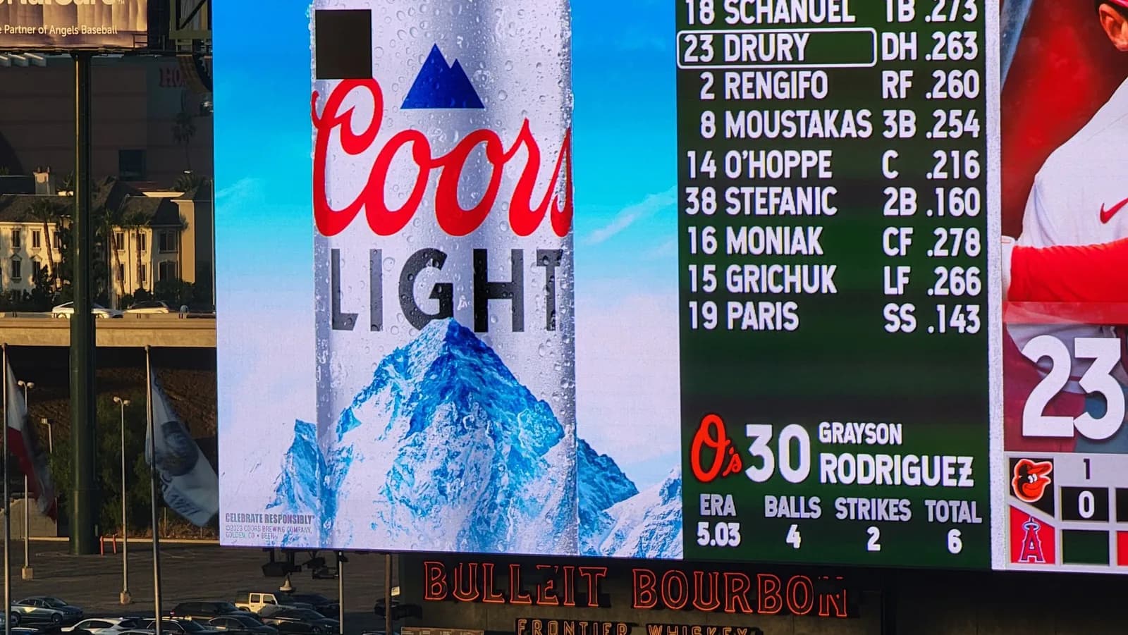 Coors light new advertising at the Big A They are smart 😂