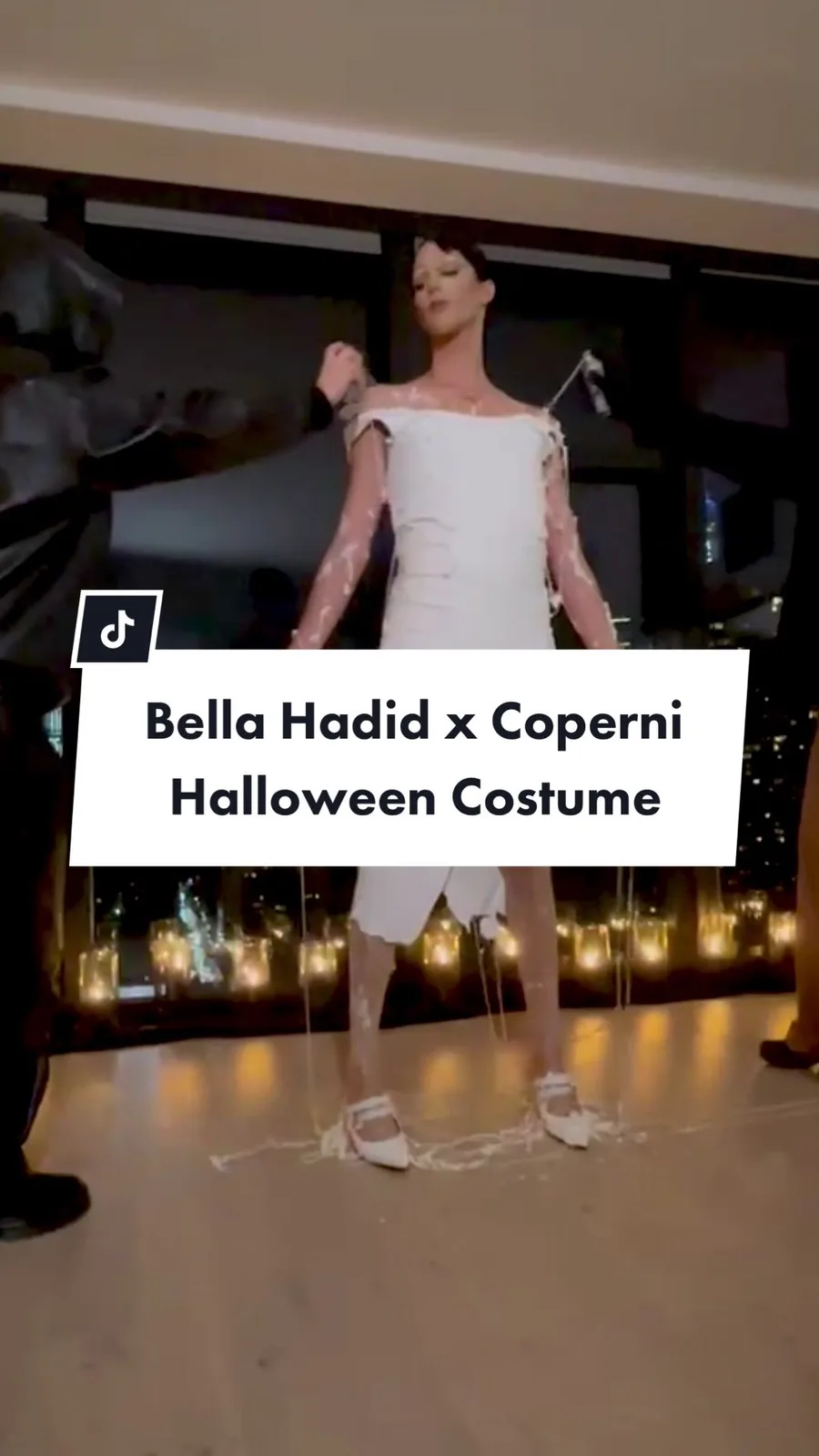 I am …. Bella Hadid…. (for Halloween). 🤍 Not my usual SATC content but here I am none the less. ✨ #bellahadid #coperni #kineuphorics #halloween #halloweencostume #satc @Bella Hadid @coperni @Kin…