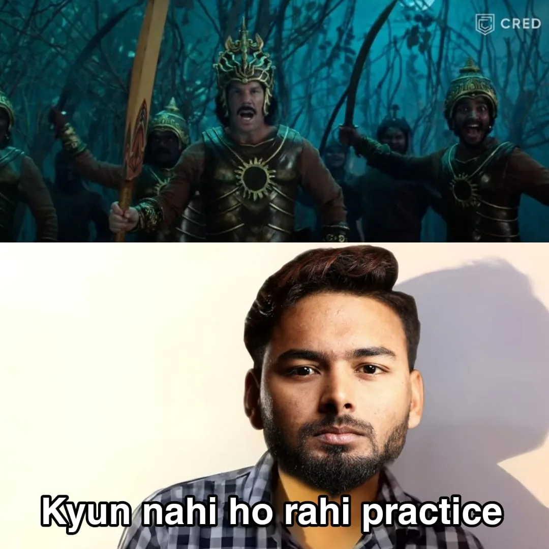 @davidwarner31 @ssrajamouli Rishabh Pant's reaction