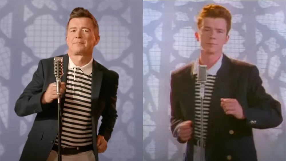 Rick Astley recreates 'Never Gonna Give You Up' video