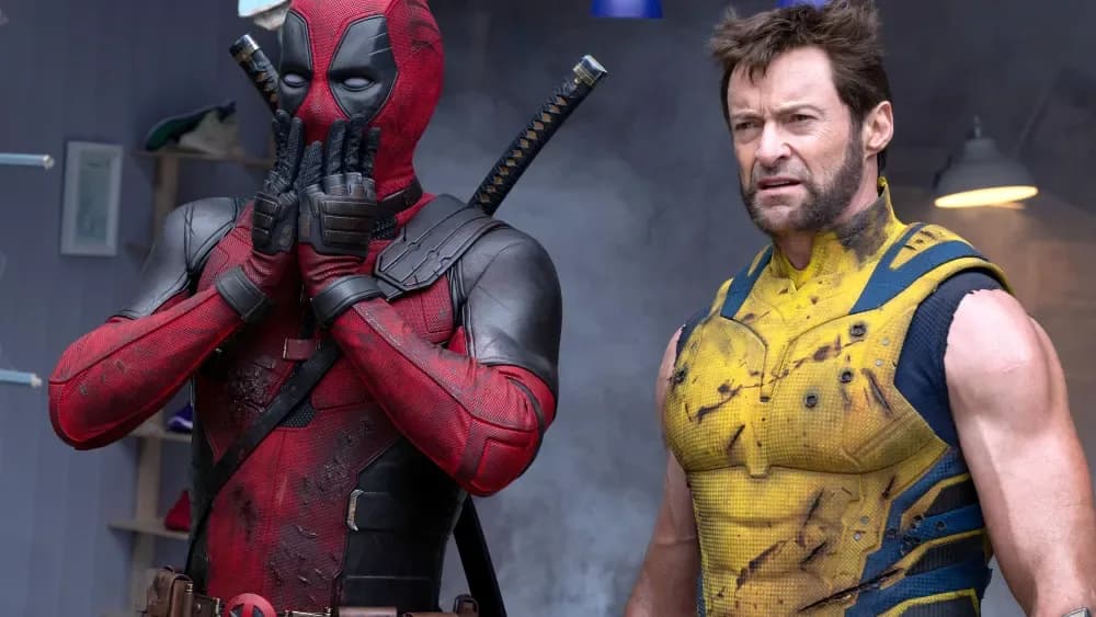DEADPOOL & WOLVERINE, (aka DEADPOOL AND WOLVERINE, aka DEADPOOL 3), from left: Ryan Reynolds as Deadpool, Hugh Jackman as Wolverine, 2024. ph: Jay Maidment /© Marvel / © Walt Disney Studios Motion…