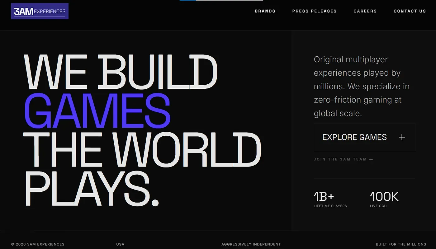 3AM Experiences surpasses 1 billion Roblox plays as it revives classic .io games Mope.io and Diep.io