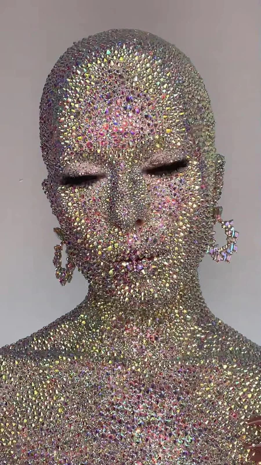 DOJA CAT SCHIAPARELLI INSPIRED LOOK ✨ THIS TOOK 27 Hours! Guess how many rhinestones?!