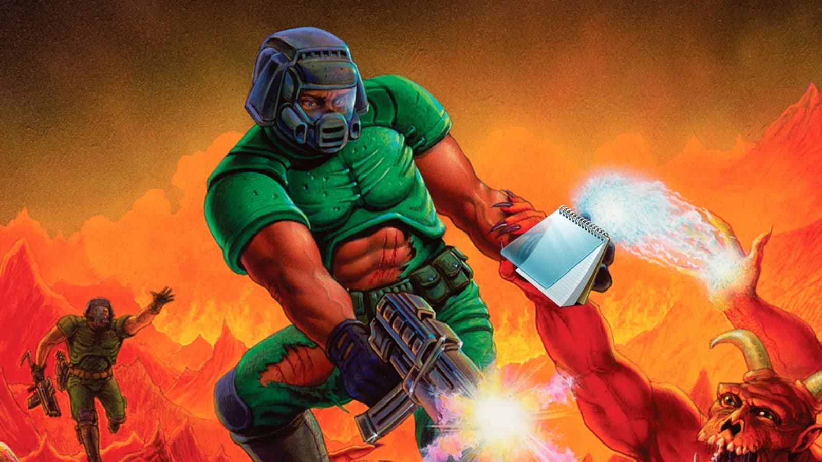 Classic FPS game Doom now runs on Notepad (seriously)