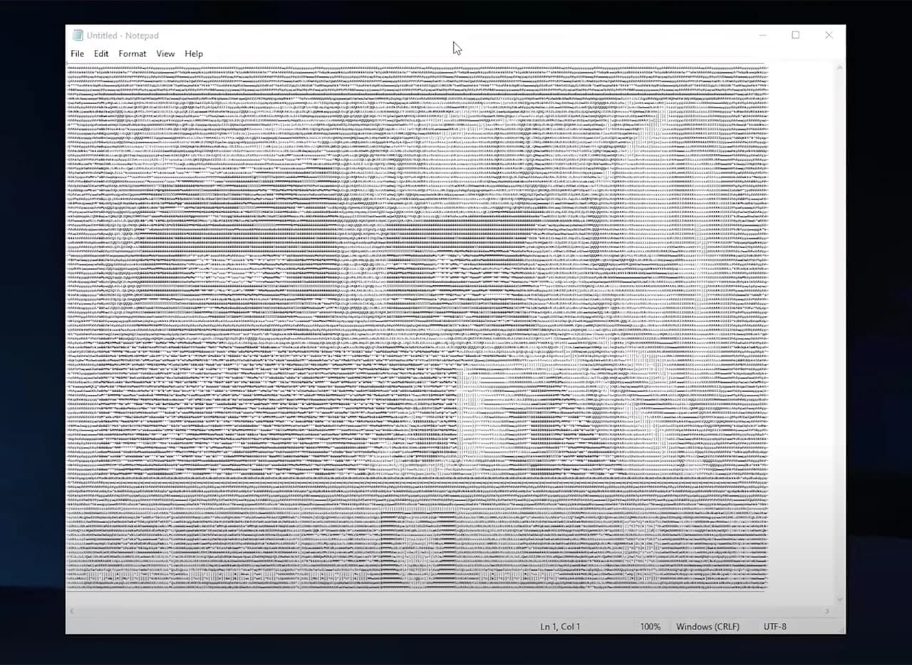 Programmer Manages to Get DOOM Running in Notepad, is Fully Playable