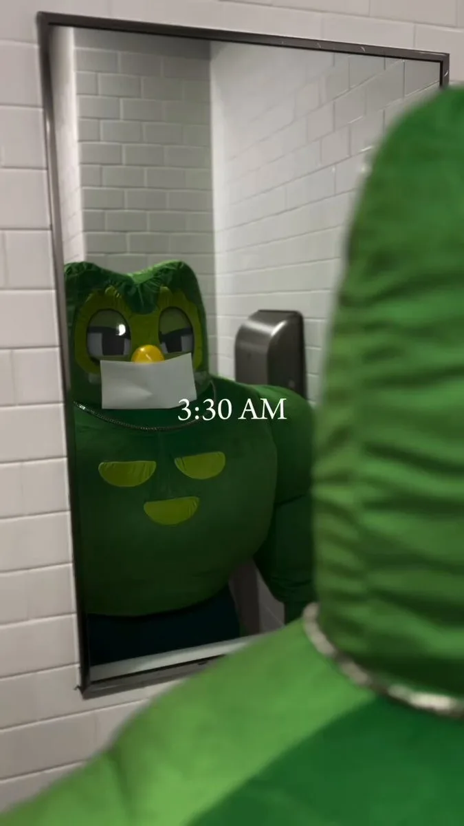 Duolingo recreates Ashton Hall’s viral morning routine.