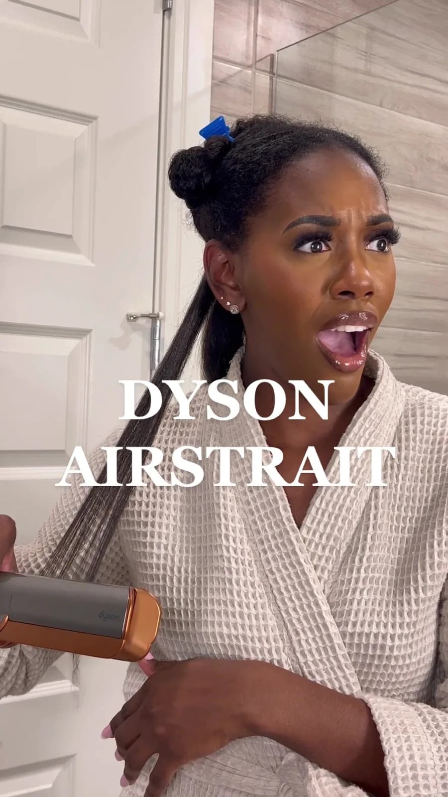 scared was an understatement | trying the new dyson airstrait #type4 #dysonairstrait #dyson #naturalhair #fyp