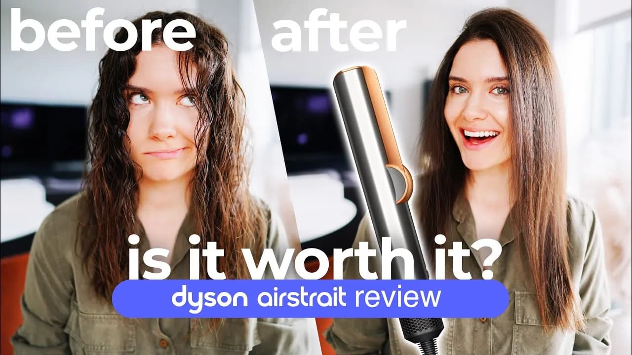 Dyson Airstrait on Frizzy Hair | Hair Straightener Unboxing and First Impressions on Curly Hair