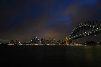 Sydney Harbour during the inaugural 2007 Earth Hour switch-off