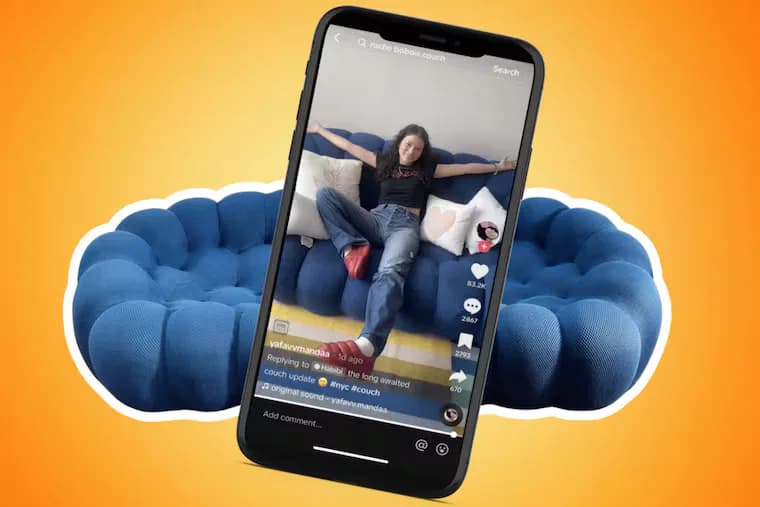 Why this blue couch is all over your feed right now