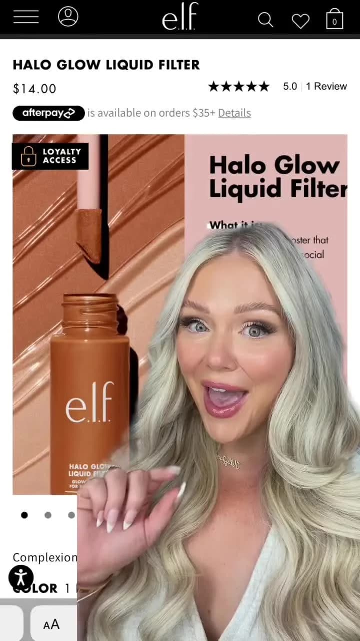 #greenscreen new @elfyeah halo glow liquid filter is incredible omg 😍 #fyp #makeup #beauty #dupe #makeupdupes