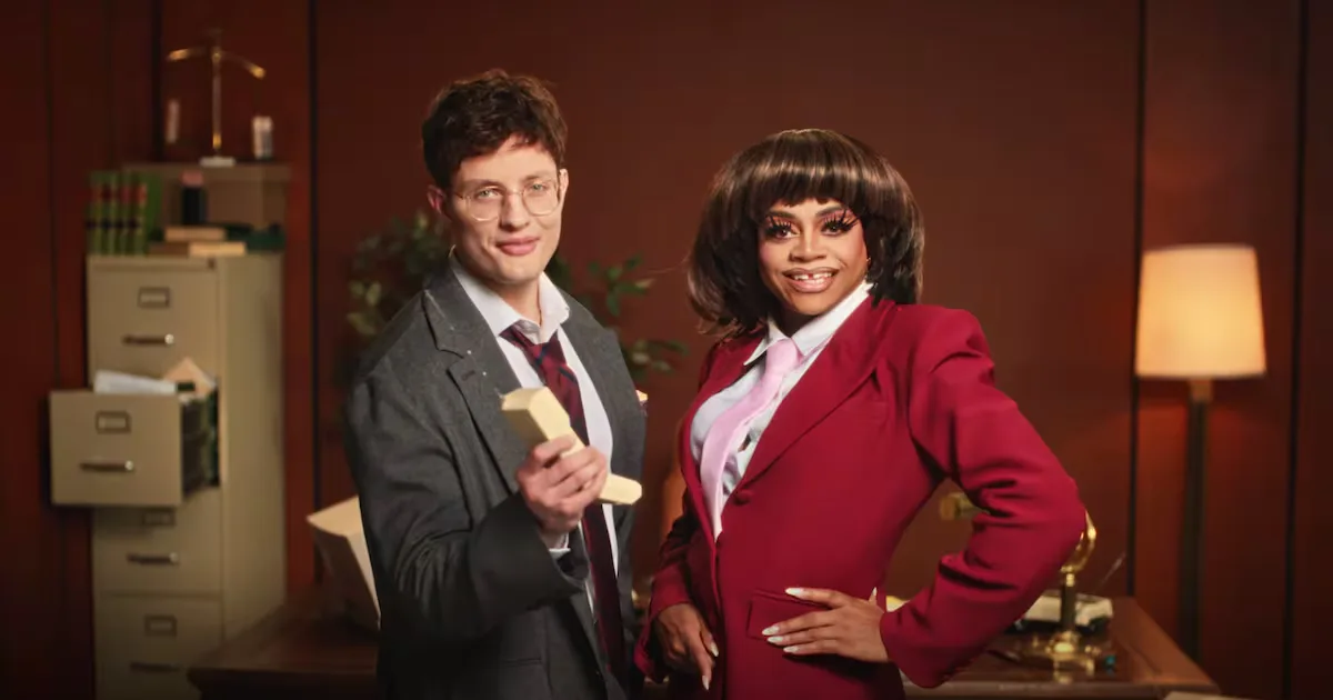 E.l.f. Beauty's "E.l.f.ino & Schmarnes" campaign featuring comedian Matt Rife and drag queen Heidi N Closet.