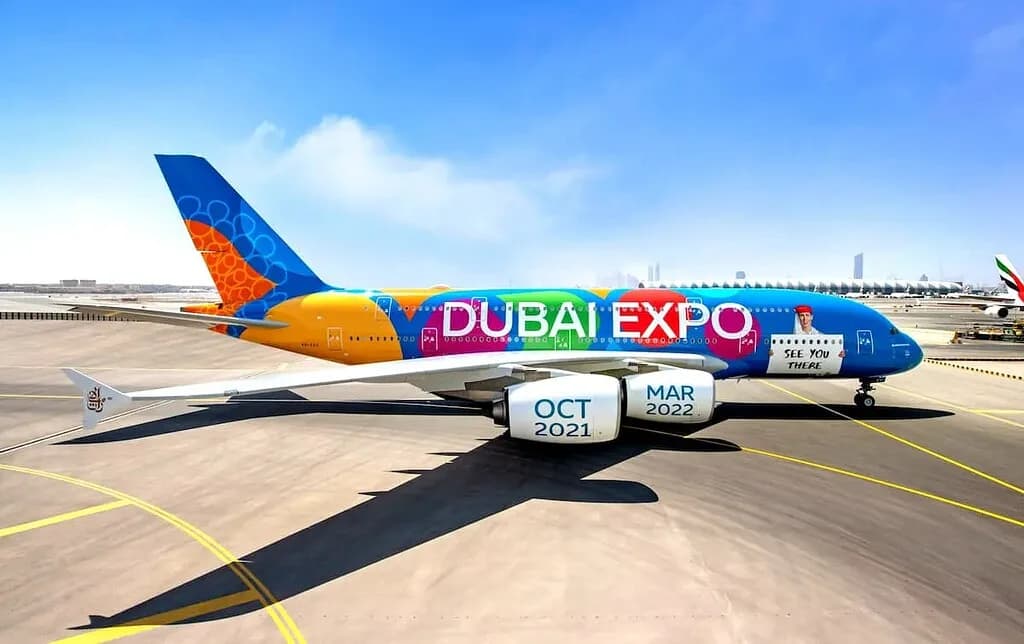 Emirates Airbus A380 (A6-EEU) Special Dubai Expo 2020