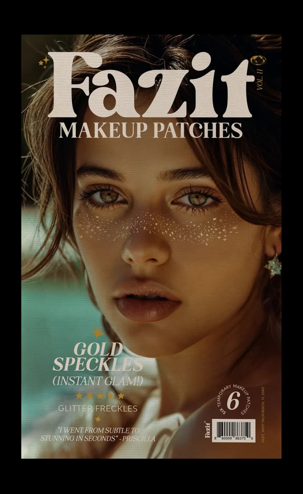 Gold Glitter Freckles Makeup Patches