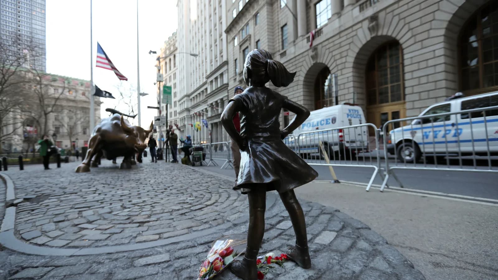 U.S.-NEW YORK-WALL STREET-"FEARLESS GIRL" STATUE