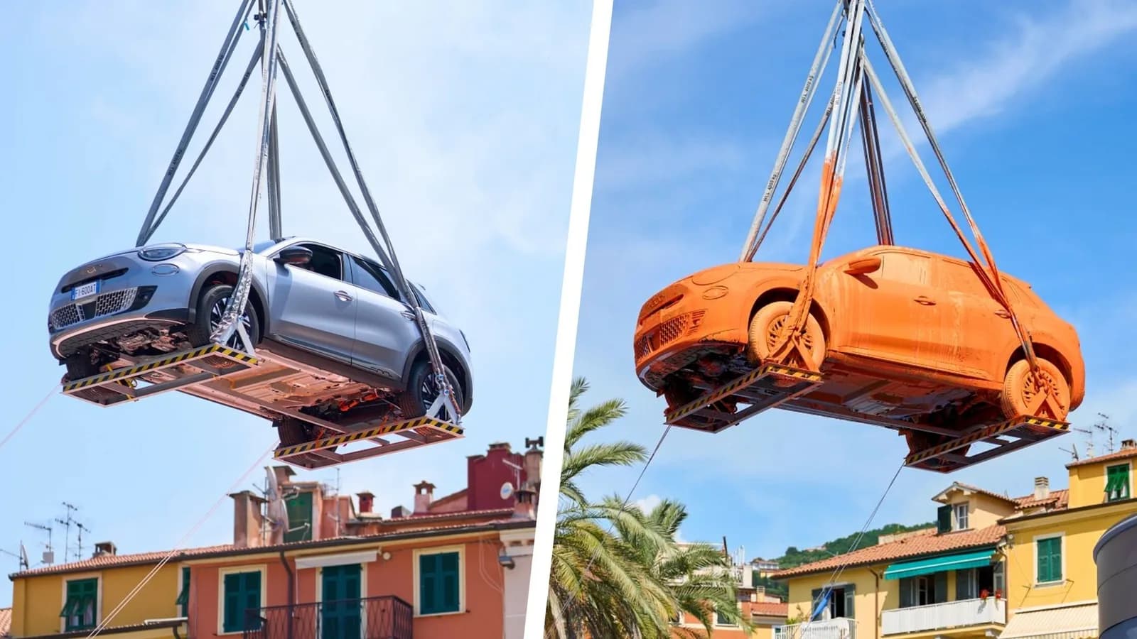 Fiat Dunks A 2024 600e Into A Bucket Of Paint With Their CEO Behind The Wheel | Carscoops
