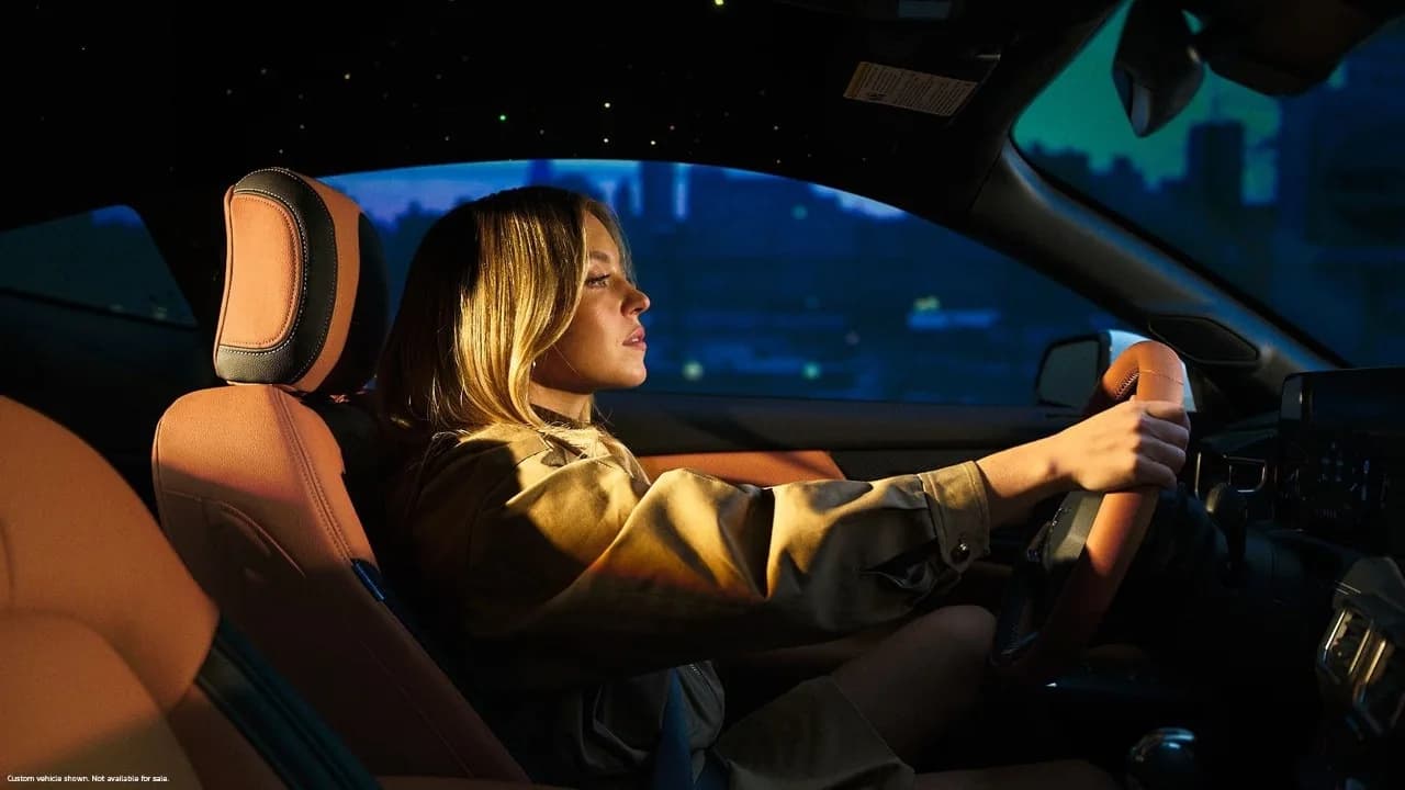 Custom Robin’s Egg Blue Mustang GT designed with Sydney Sweeney