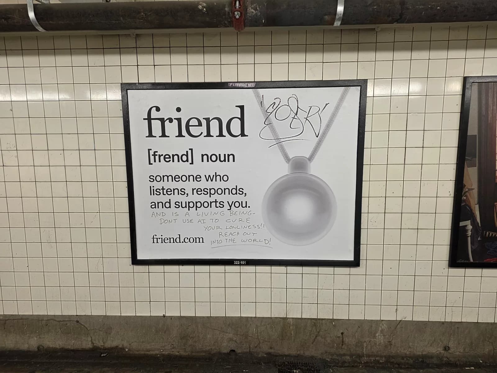 vandalized friend ad, totally saw that one coming
