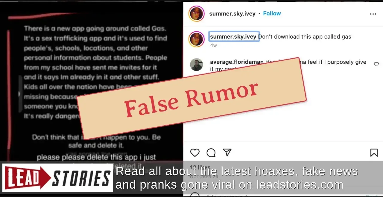 Fact Check: Popular 'Gas' App NOT Used By Sex Traffickers To Kidnap, Ensnare Kids | Lead Stories