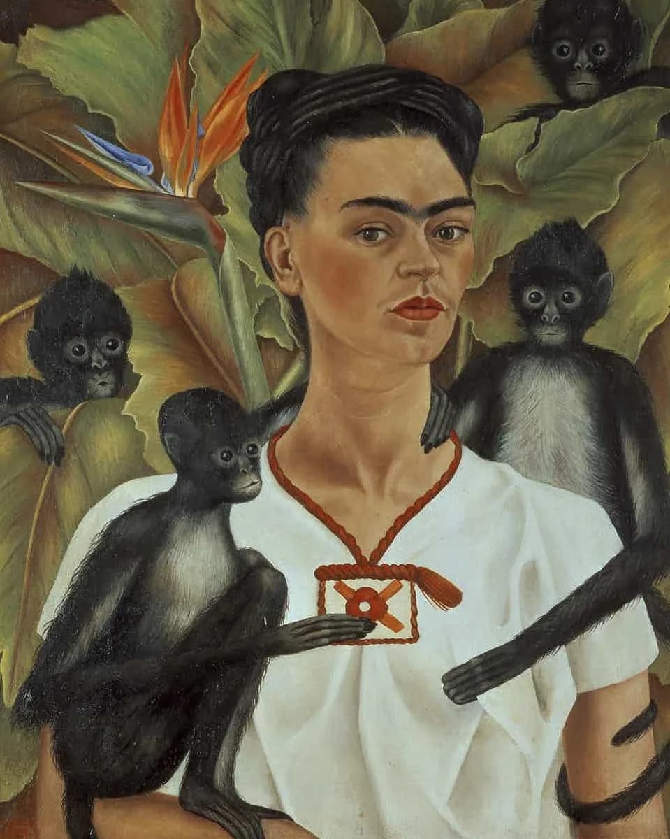"Self-portrait with monkeys" Frida Kahlo, 1943 #gettymuseumchallenge @GettyMuseum
