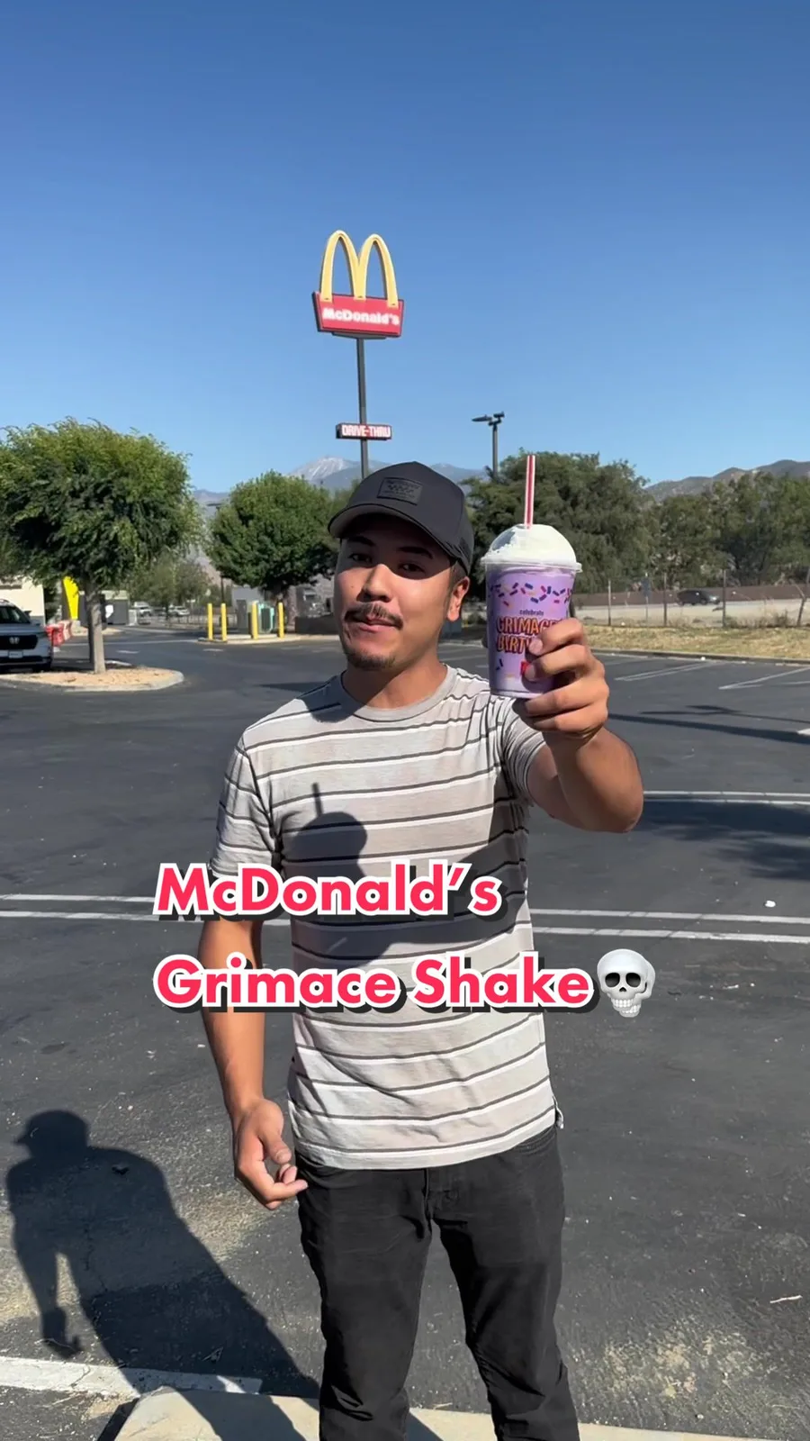 This new McDonalds #grimace shake made me feel weird #grimaceshake #grimacebirthday