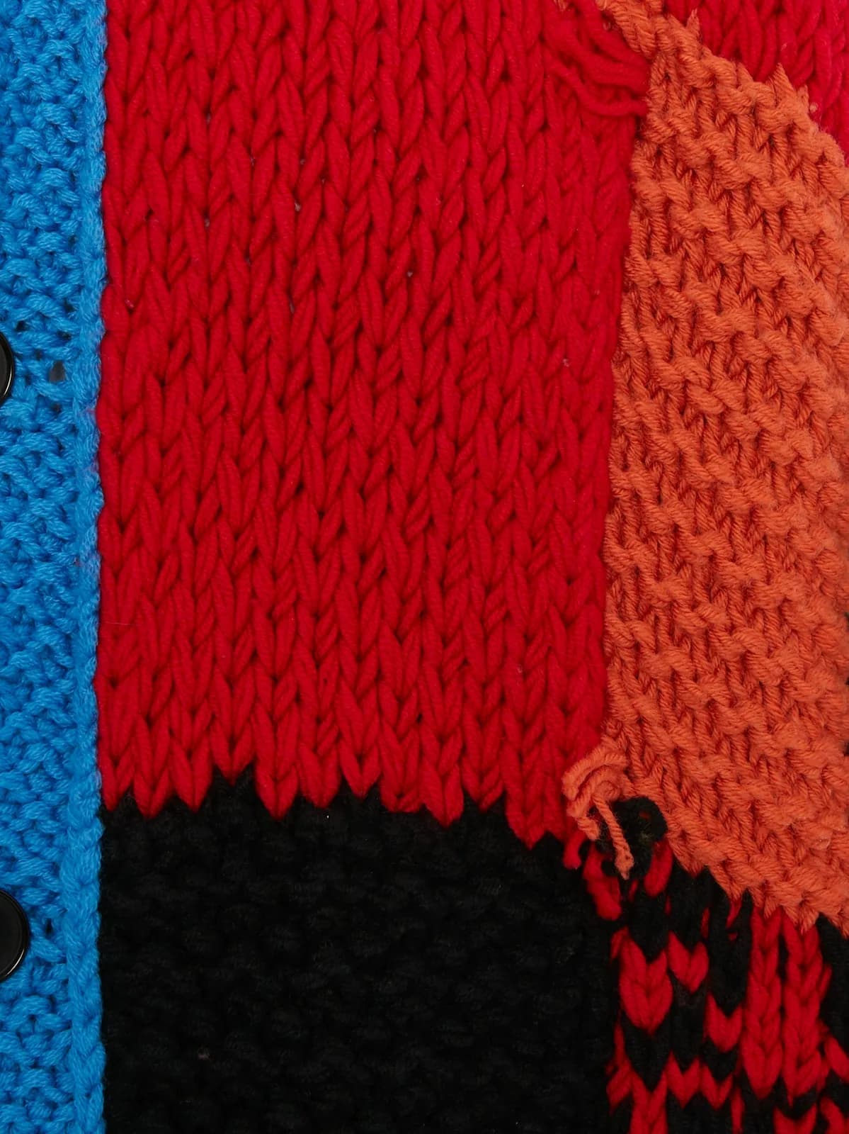The original patchwork cardigan acquired by the Victoria and Albert Museum.