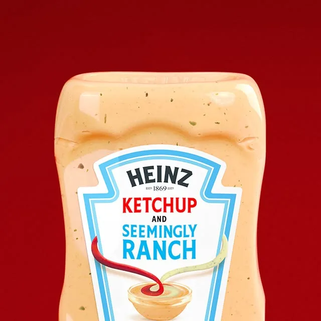 Heinz on Instagram: "It’s happening. 100 bottles of Ketchup and Seemingly Ranch are here. To enter, like this post, tag the person you’ll share it with and use the hashtags #SeeminglyRanch…