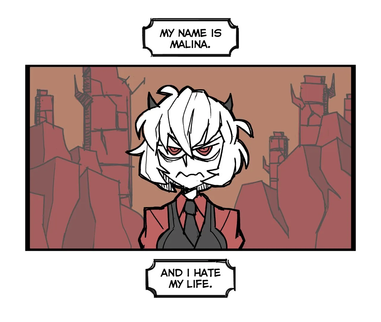 I'm drawing a trash comic. Here's the first 4 panels. To be continued. (1/5)