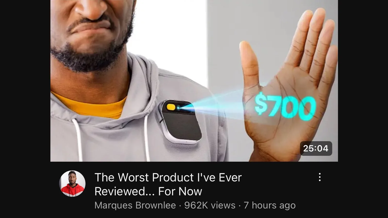 Marques Brownlee's Humane AI Pin Review | Know Your Meme
