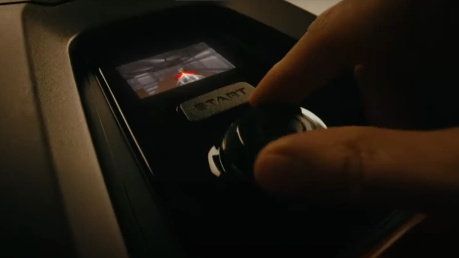 Shot of Doom being played on the Husqvarna Automower.