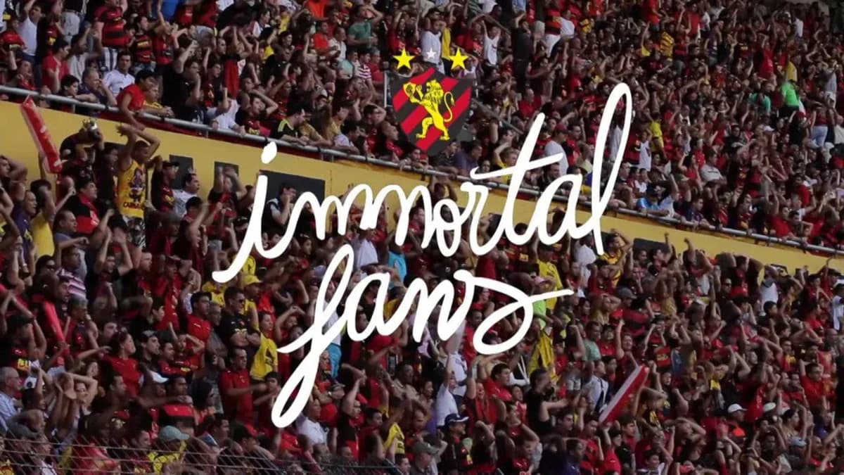 Immortal Fans campaign case-film title over Sport Club do Recife supporters. Campaign case-film thumbnail, not a donor-card photograph.