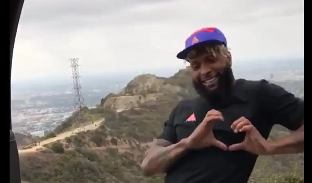 American football star Odell Beckham Jr. doing the #InMyFeelingsChallenge. Picture: Instagram