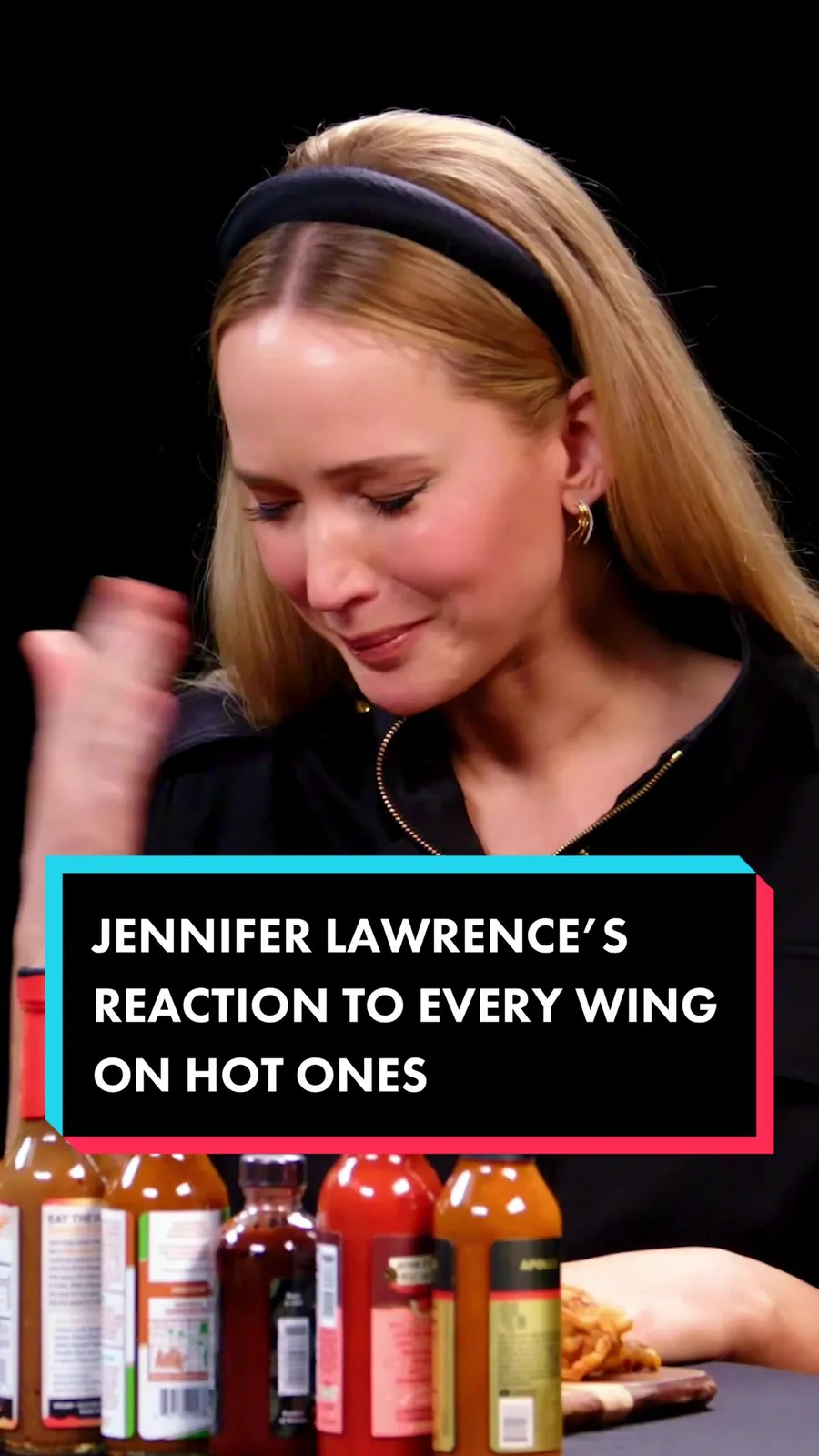 jennifer lawrence’s reaction to every wing on hot ones 🤣 #hotones #jenniferlawrence