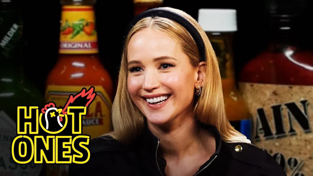 Jennifer Lawrence Sobs in Pain While Eating Spicy Wings | Hot Ones