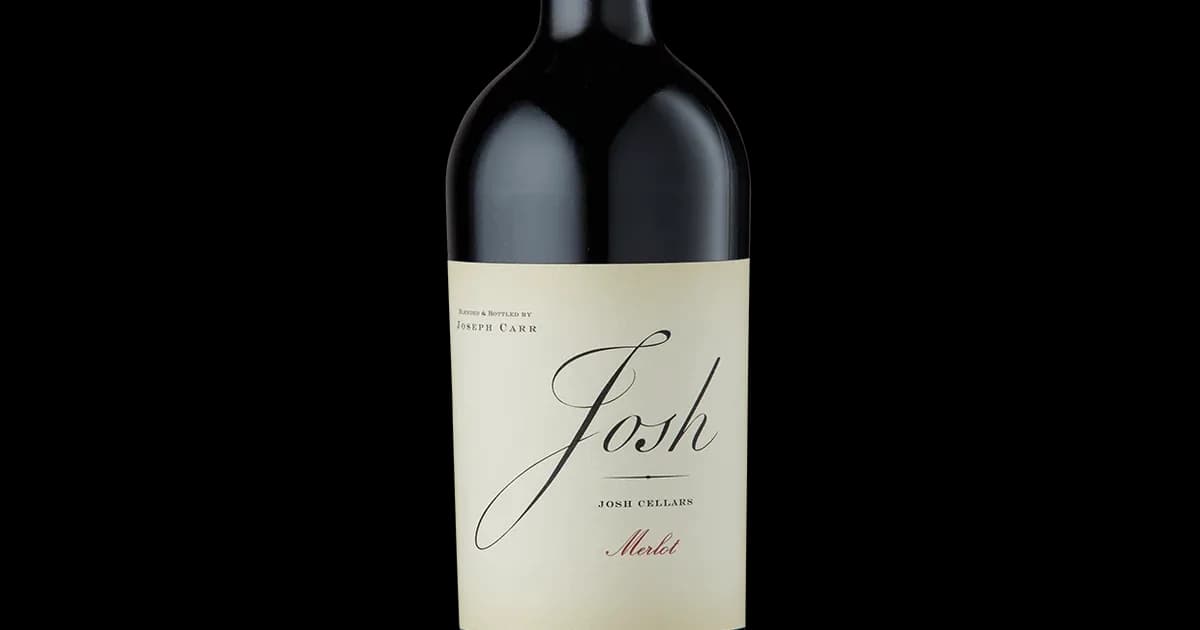 Josh Cellars Merlot bottle with the Josh script label.