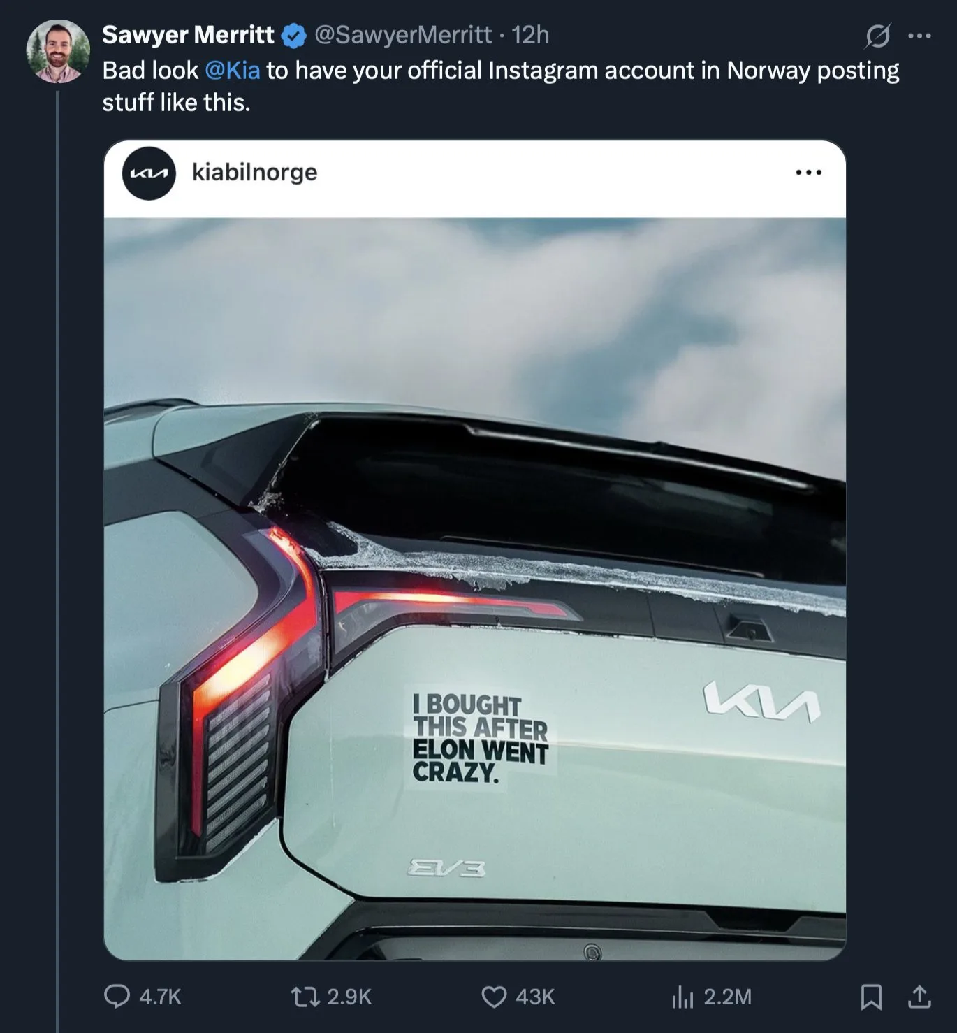 UPDATE: Kia has just deleted their post below.